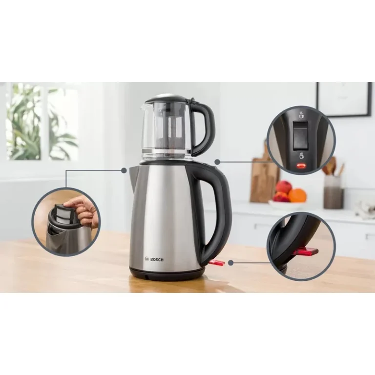چایساز بوش مدل TTA5603 استیل | Bosch Tea Maker TTA5603 Stainless Steel
