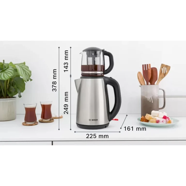 چایساز بوش مدل TTA5603 استیل | Bosch Tea Maker TTA5603 Stainless Steel