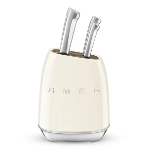 ست چاقو اسمگ کرم مدل  KBSF01 | SMEG 7-Piece Knife Block Set KBSF01
